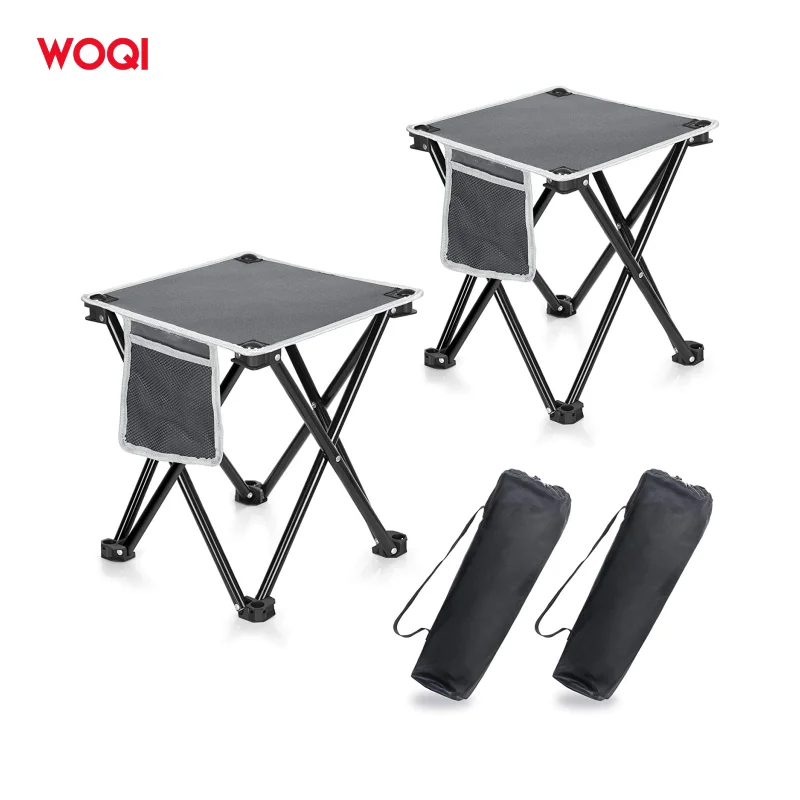 Складной легкий портативный стул WOQI из ткани Оксфорд с стальной рамой 600D для кемпинга и рыбалки мини-стул пляжа