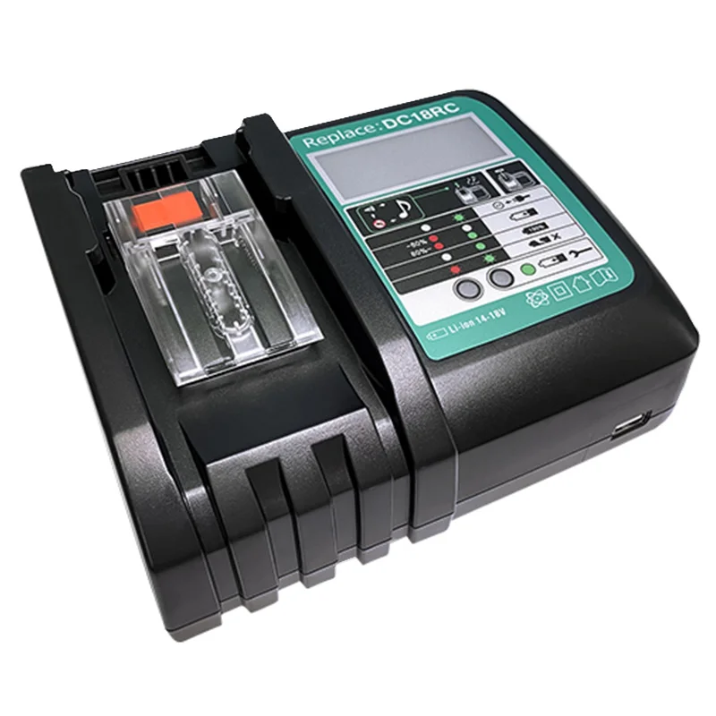 Зарядное устройство DC18RC для Makita 18 В аккумулятор электроинструмента BL1840 BL1860 литий-ионный с ЖК-дисплеем и USB 3A быстрое зарядное