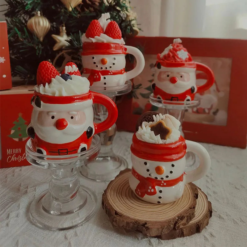 Snowflake Scented Candles Christmas Gifts Wholesale Creative Handmade Scented Modeling Candles Mini Christmas Scented Candle Jar