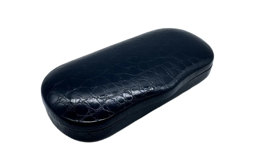 Custom Exquisite Crocodile PU Leather Glasses Case Set Metal Sunglasses Case with Complex Pattern Eyeglasses Cases & Bags