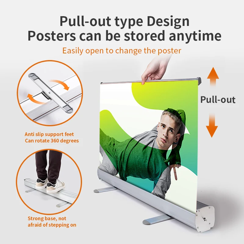 Pull up banner stands advertising display stand roll up standees