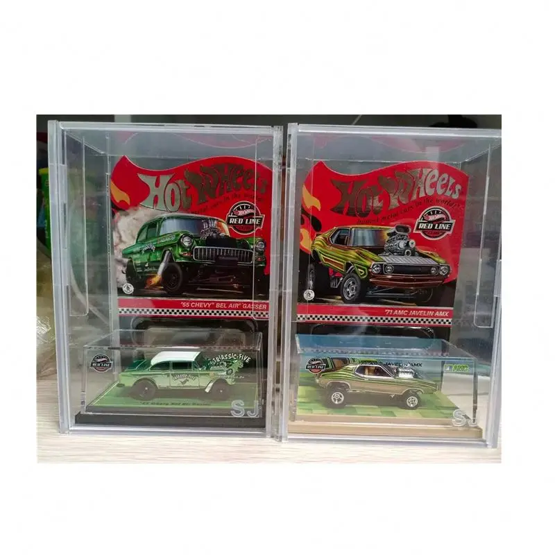 Hot high transparence detachable 1/64 scale clear acrylic Wheels acrylic light up wheel acrylic display box base case
