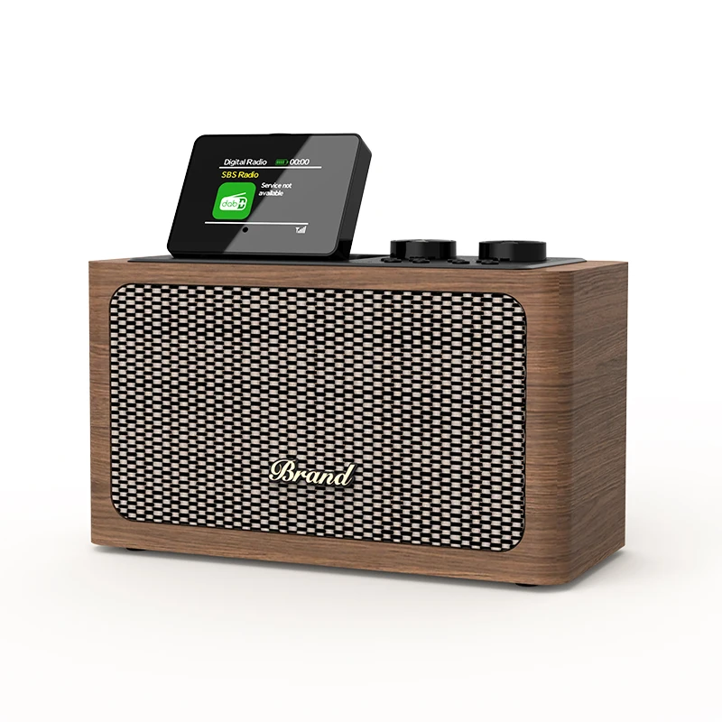 Ретро деревянный DAB/DAB + Радио FM радио с синим зубом USB TF Play 2 4 дюймов цветной дисплей двойной