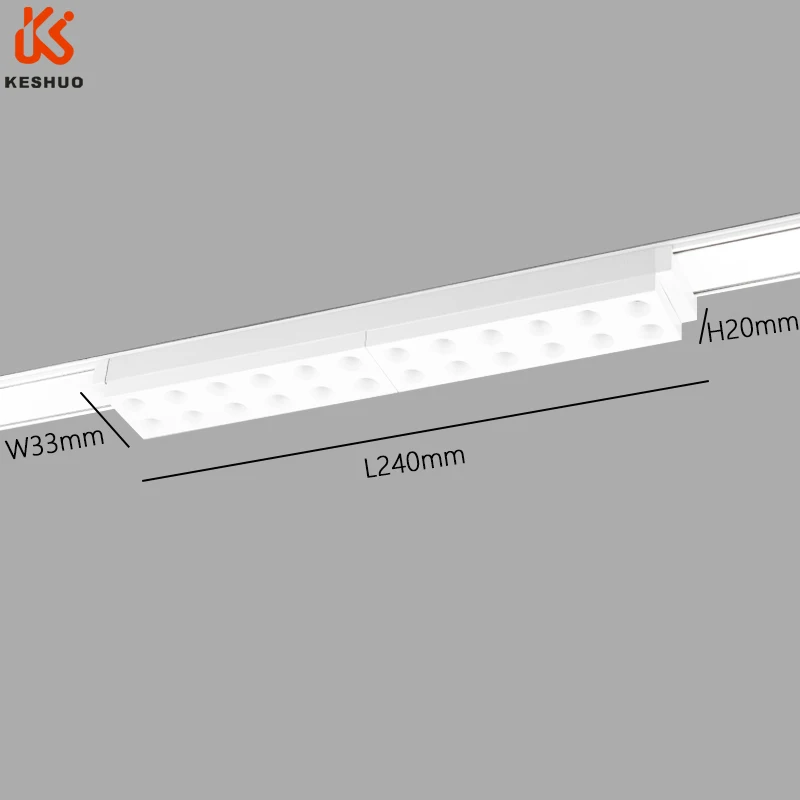 Hot Sale 48V Magnetic Track System Surface Mounted Spot Focus Lamp Linear Light Magnetic LED Track Light For Commercial Lighting