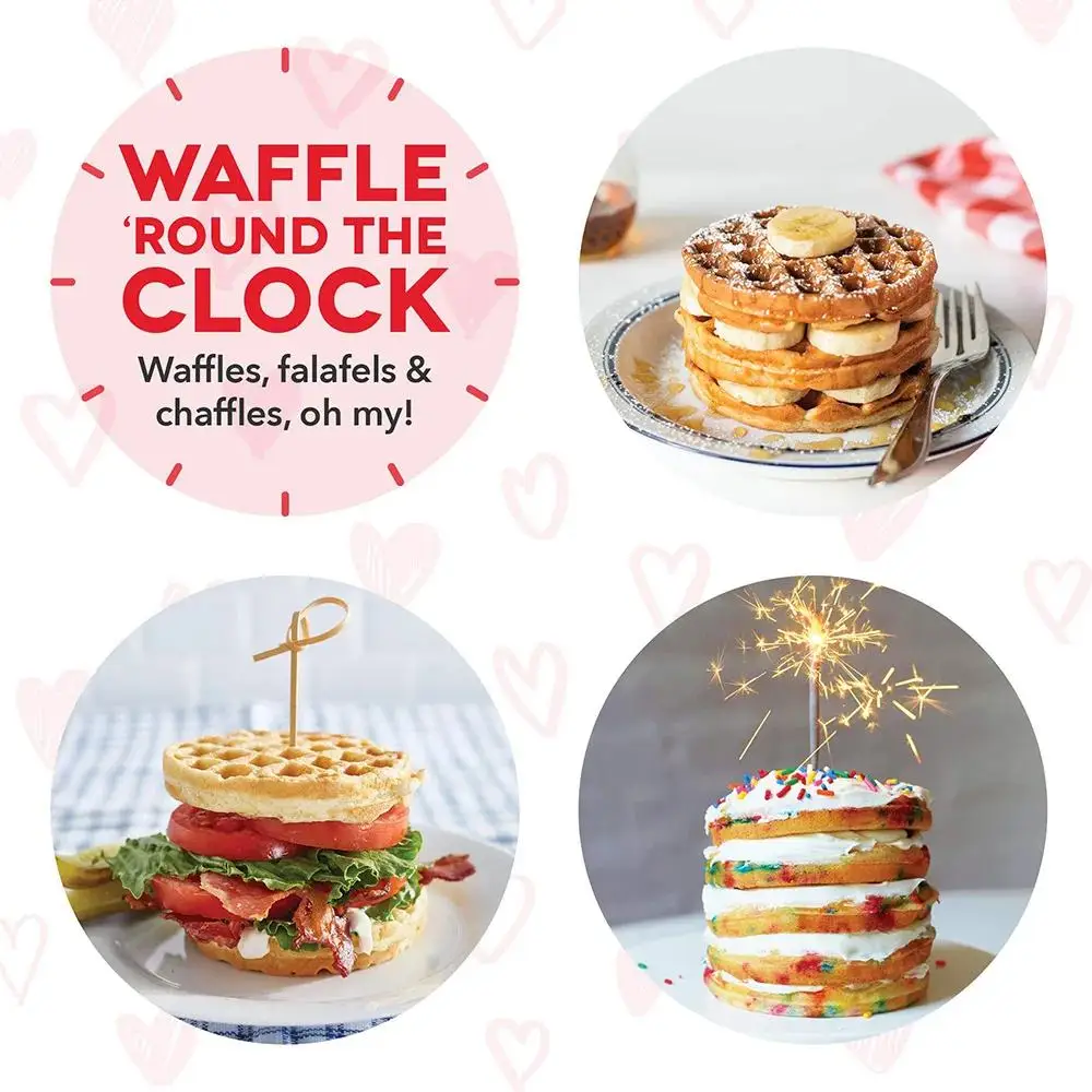 Electric Mini Color Waffles Maker Machine Cooking Appliance for Kids Breakfast Dessert Pot Utensil Fried Eggs Round Shape