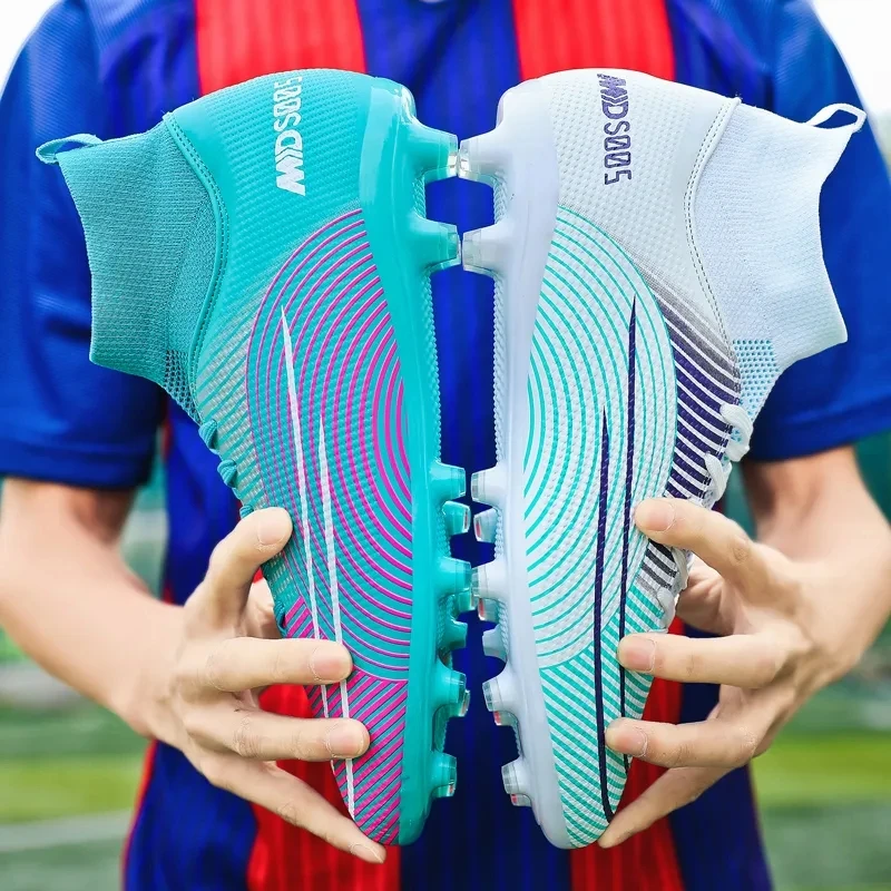 2023 New Professional Football Boots Men Women Soccer Shoes TNew Big Size 47 48 Quality Long Spikes Football Boots Soccer Shoes