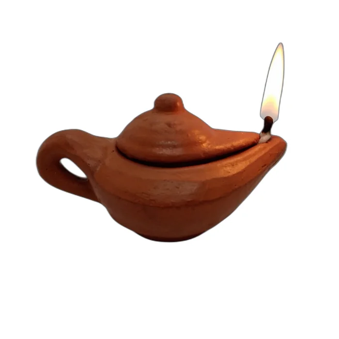 Глиняная масляная лампа Diyas горшок ручной работы с отдельной крышкой саморучкой для дома рождественское освещение Декор