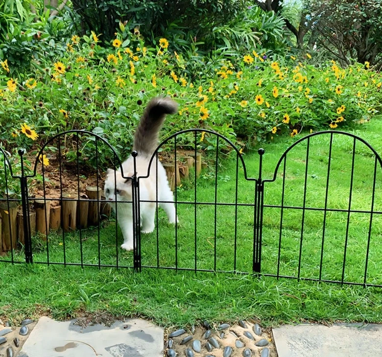 Outdoor Yard Metal Garden Edging Fence Panel No Dig Animal Barrier for Dog & Rabbit Decorative Garden trellis