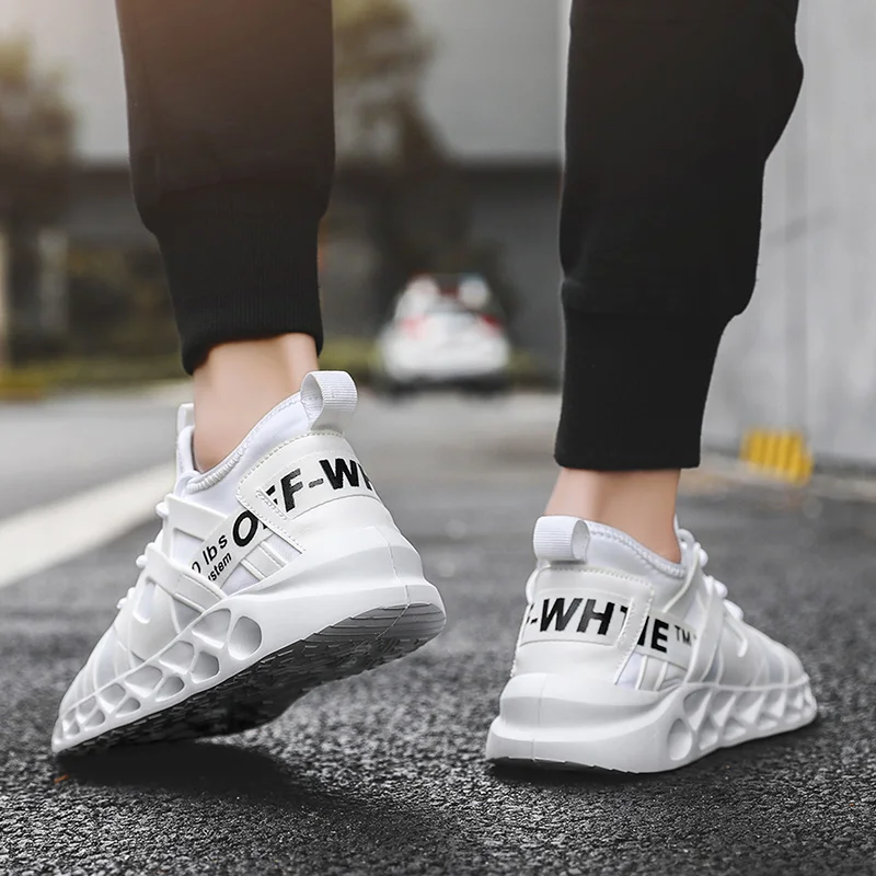 
Wholesale Fashion OEM Lace up woven breathable TPU Elastic Outsole Running Man Sport Shoes Men Running Casual Sneakers 