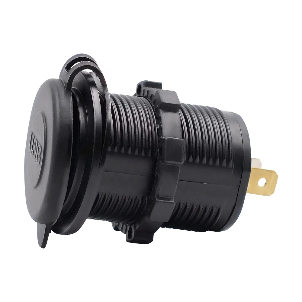 
12V/24V 22W 4.2A Dual USB Marine Socket Power Outlet With Green LED light for Marine, RV, Boat, Motorcycle, Truck 
