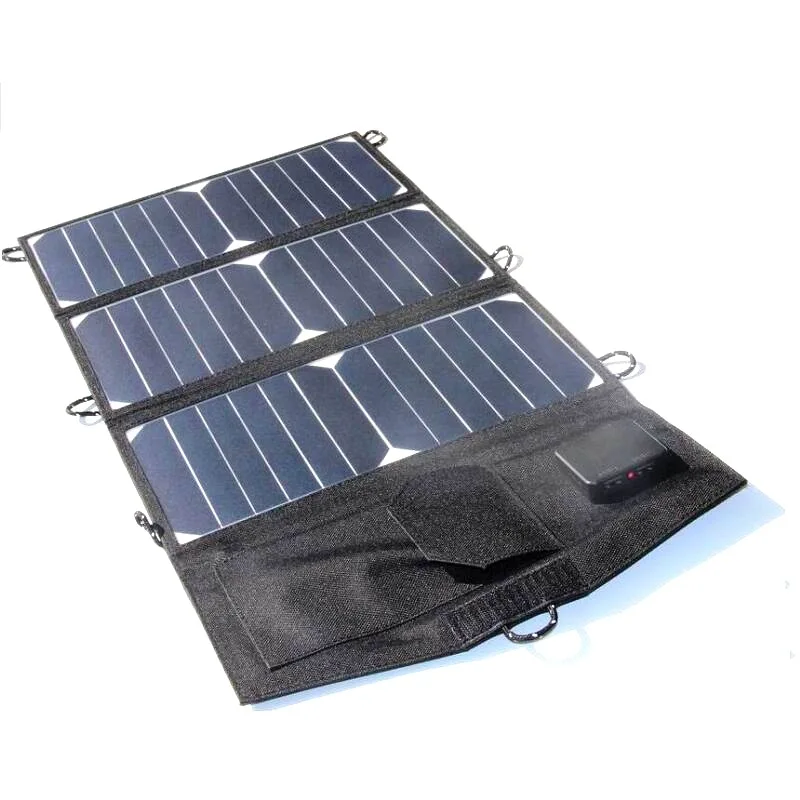 High Efficiency 25% Portable Folding Solar Phone Charger 21Watt for Mobile Power Supply Dual USB Foldable Solar Panels