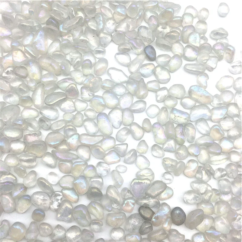 Wholesale Angel Aura Moonstone Quartz Gravel Crystals Tumbled Stone for Home Decoration