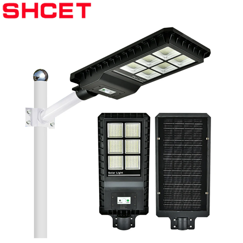 Китайский производитель, все в одном, интегрированные уличные солнечные фонари, уличные 200 Вт, 300 Вт, 400 Вт, ip65, водонепроницаемая панельная лампа с полюсом