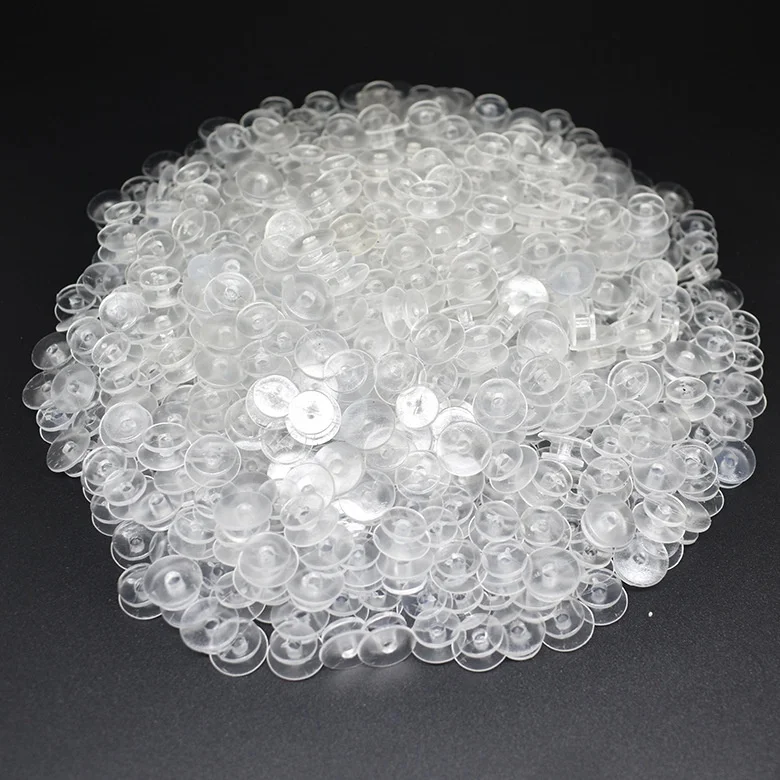 Wholesale 100 Pcs Bulk Clog Charm Plastic Clog Button Back Black Transparent White Shoe Back Button Fit Diy Clogs Shoe Charm