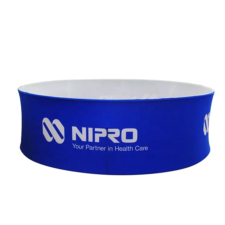 Free Design Advertising Tapered Circle Ceiling Pole Printed Hanging Banner