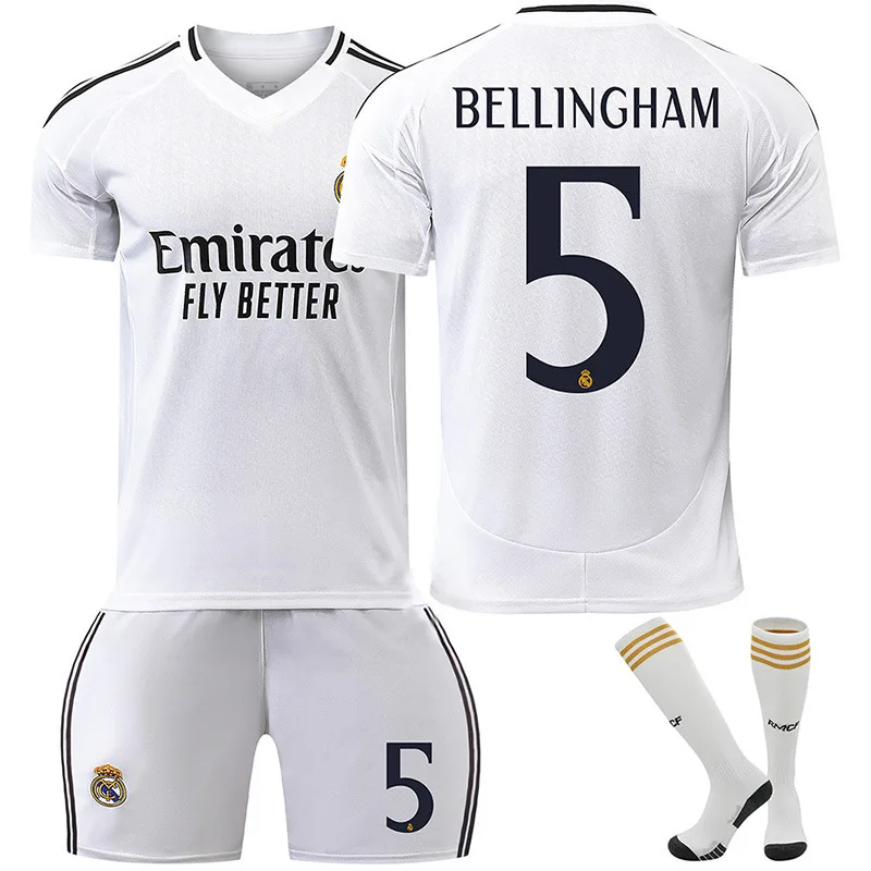 BELLINGHAM number 5 CF home football jersey clothes set accept customized name and words with moq 1 piece retail or wholesale