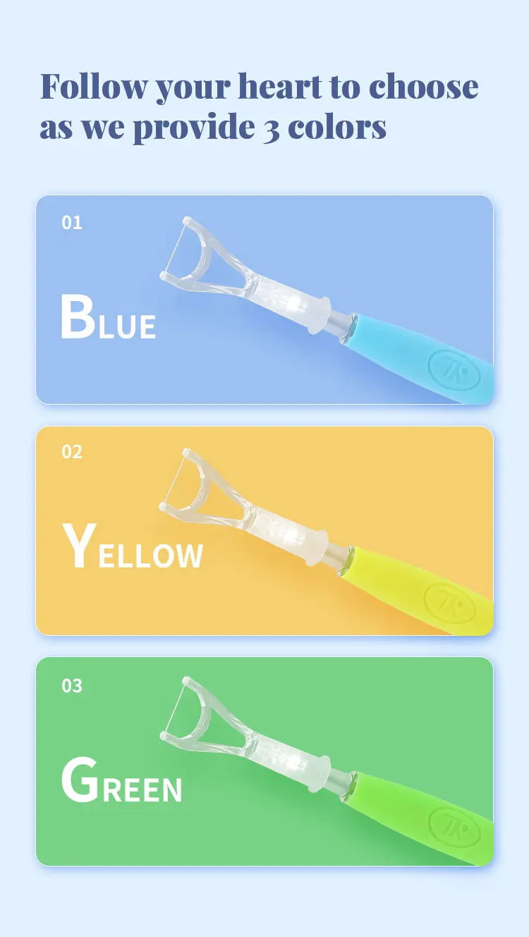 Private Label Eco-Friendly Lighted Ultra Floss Kids Dental Flosser Toothpick PP with Case for Public