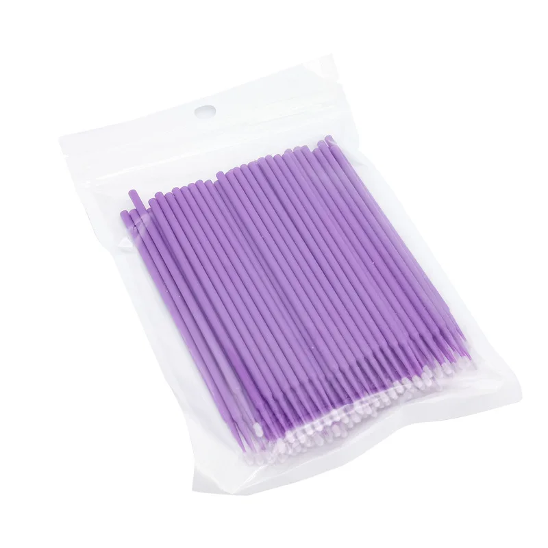 100pcs/bag Disposable Eyelash Cotton Swab Tattoo Cotton Stick For Semi-Permanent Tattoo Beauty Cleaning Stick Eyelash Extension