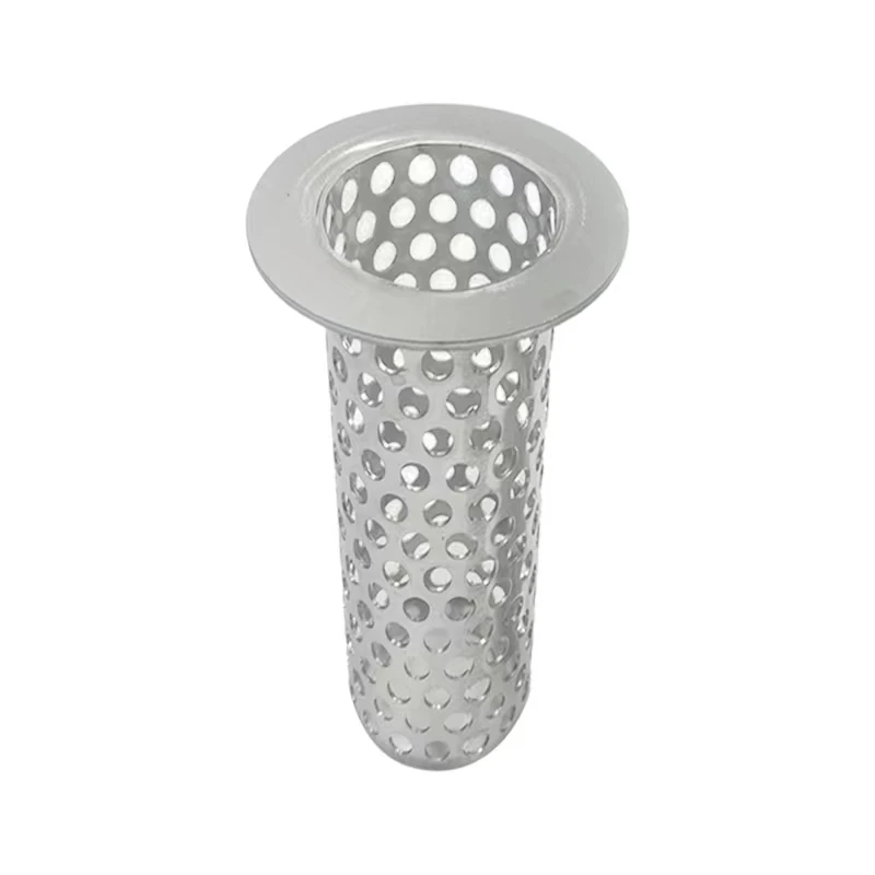 304/316 Stainless Steel Round Hole Perforated Metal Filter Cylinders Double Layers Mesh