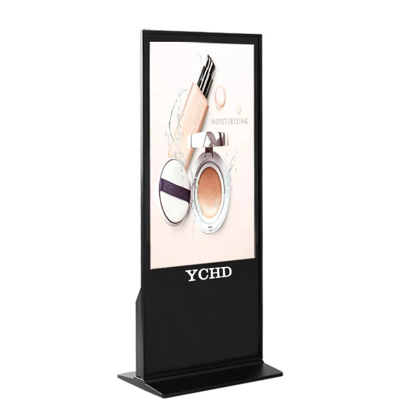 LCD indoor YCHD 65 inch floor standing digital signage kiosk hotel shopping mall