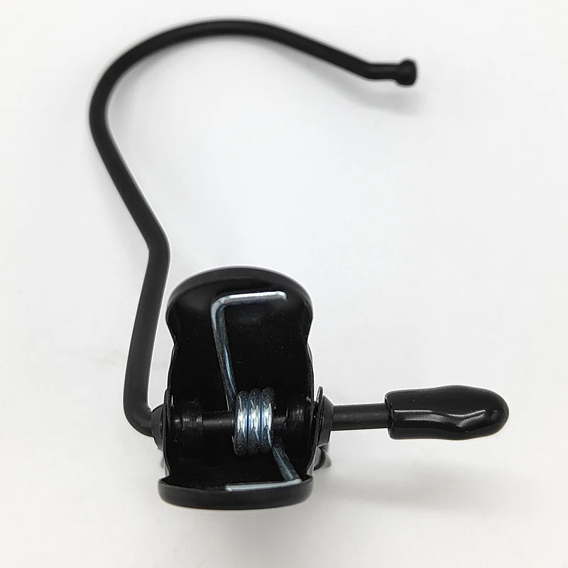 wholesale electrophoretic 3-shaped PVC Coated Metal Spring Clothespin Non-slip Sock Hat black single Clip Hangers