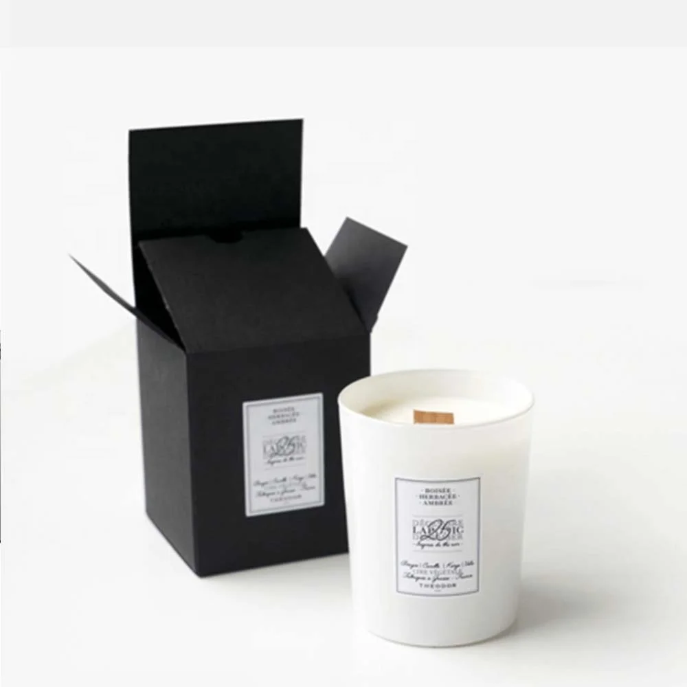
Retail Elaborate Custom Brand Matt Black Candle Jar Packaging Paper Box 