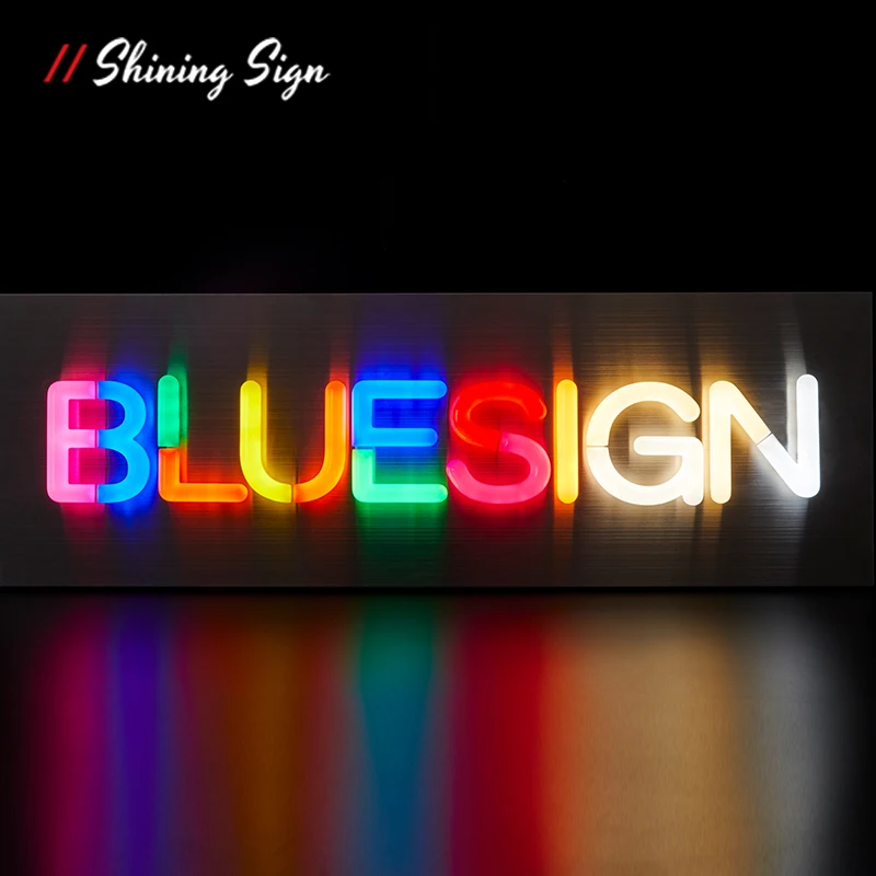 Shining Sign Custom 3D Neon Lights 360 Acrylic Neon Signs Colorful Storefront Advertising Design Illuminated Logo