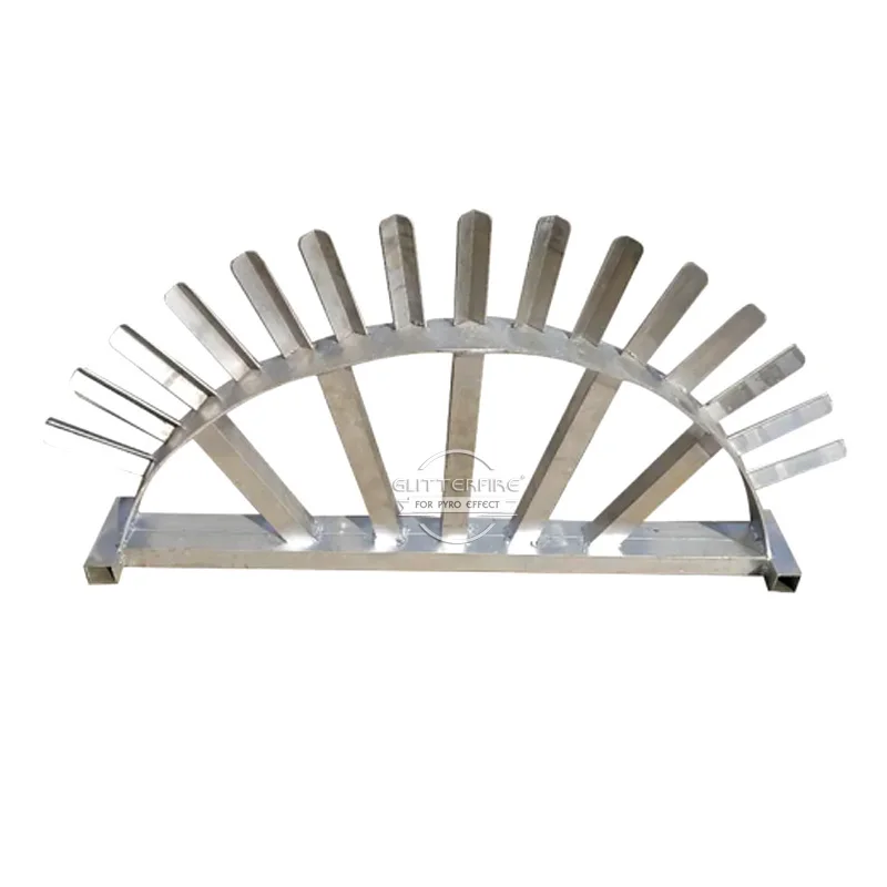 2 Inch 15 Shots Double Layer Aluminum Racks Fan-Shaped Fireworks Display Racks Fireworks Equipment