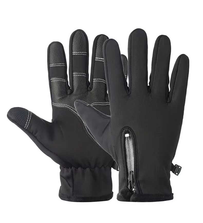 Hot Sale Men Waterproof touch screen windproof cycling full finger warm winter gloves