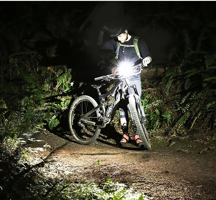 1000 lumen Waterproof USB Rechargeable Led Bicycle Front Light Bicycle Flashlight Led Bike light with Speedometer & Horn