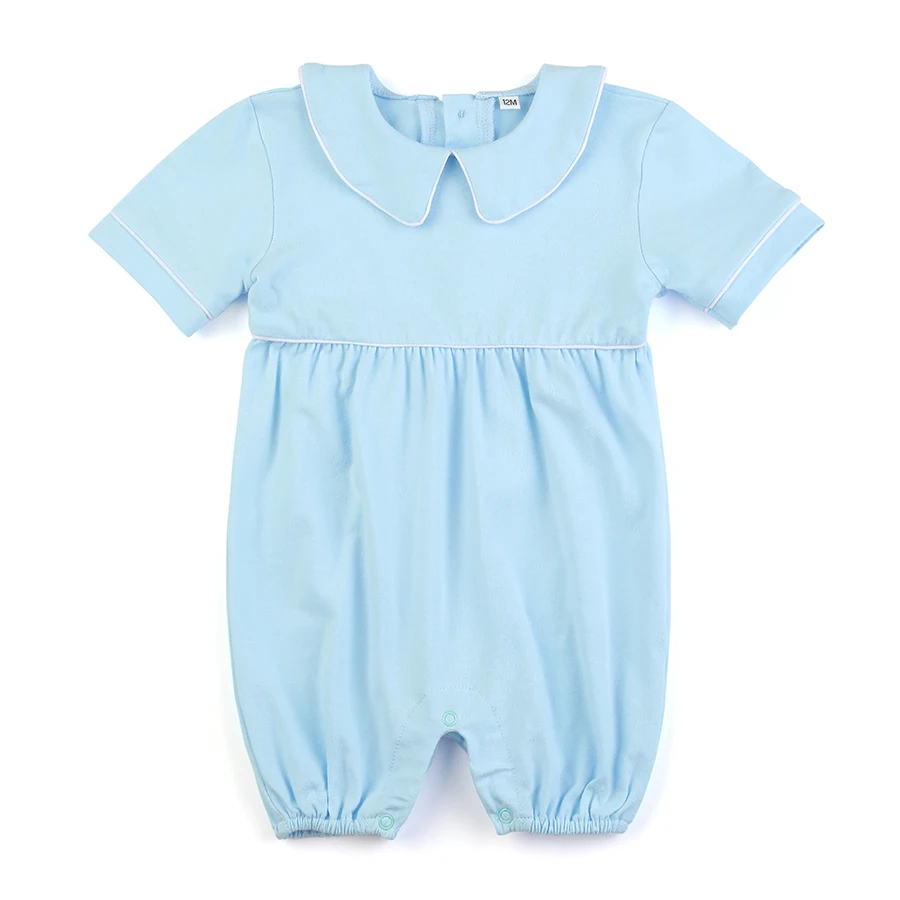 New Design Navy  Color Wholesale Baby Clothes Toddler  Boy Girl Clothing Baby Rompers  Blank Cotton bodysuit one piece