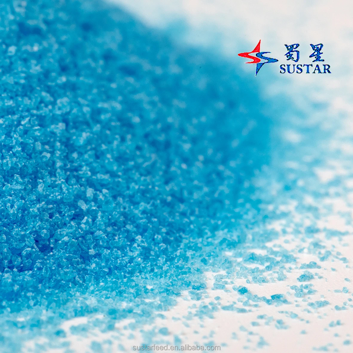 Minerals animal feed grade additive sulfato de cobre supplier manufacturer SUSTAR pentahydrate Copper Sulfate Sulphate CuSO4