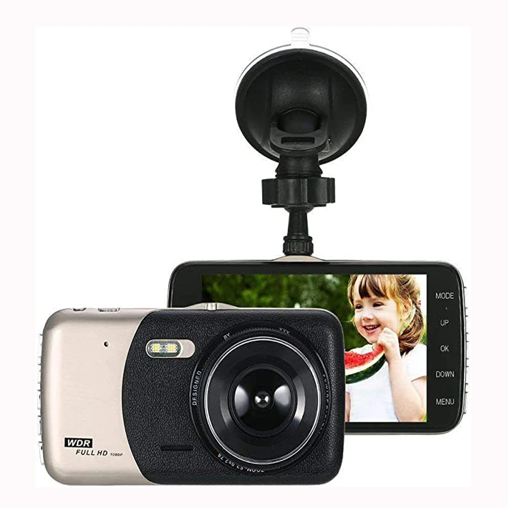 GT800 Car DVR Dash Camera HD 1080P Driving Recorder Video Night Vision Recording Car Black Box Front and Rear View