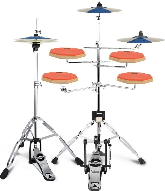 Good quality practice pad set 5-pc with cymbal with drum sticks