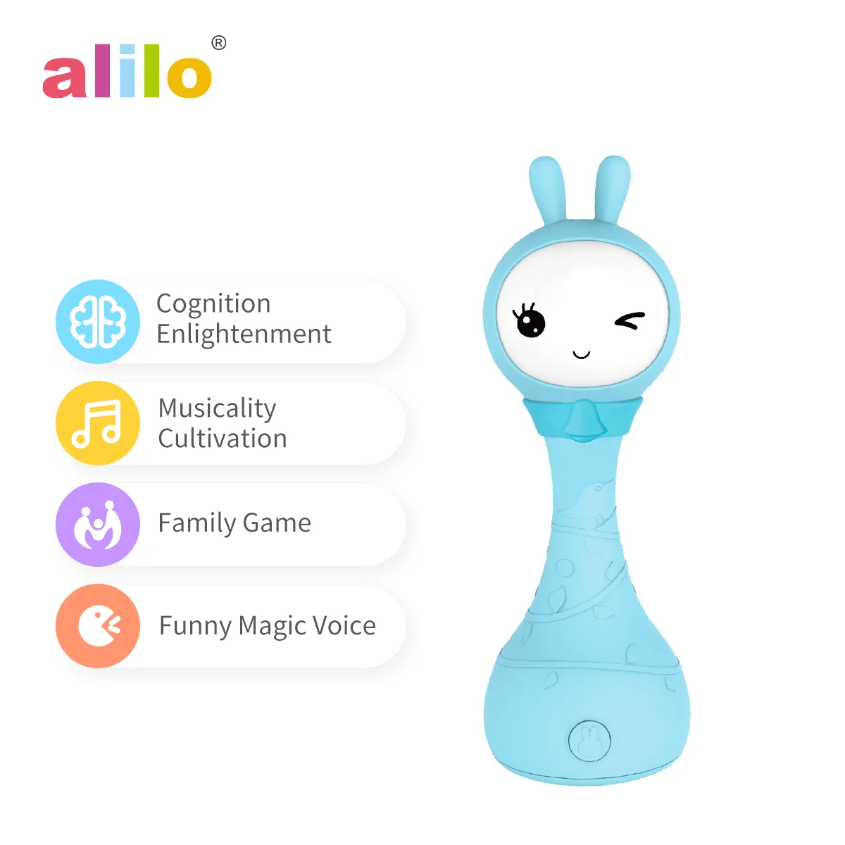 
Alilo R1+ High Quality Interactive Smart Early Learning Machine Electronic Toys Music Baby Rattle for 0-2 Years Children 