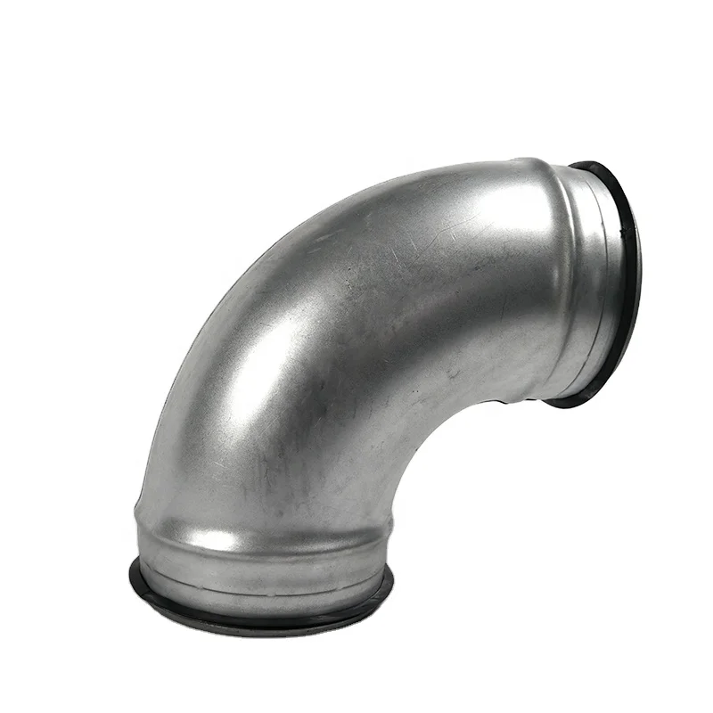 Galvanized steel seam welded bends air duct 90 degree safe pressed duct bend with seal