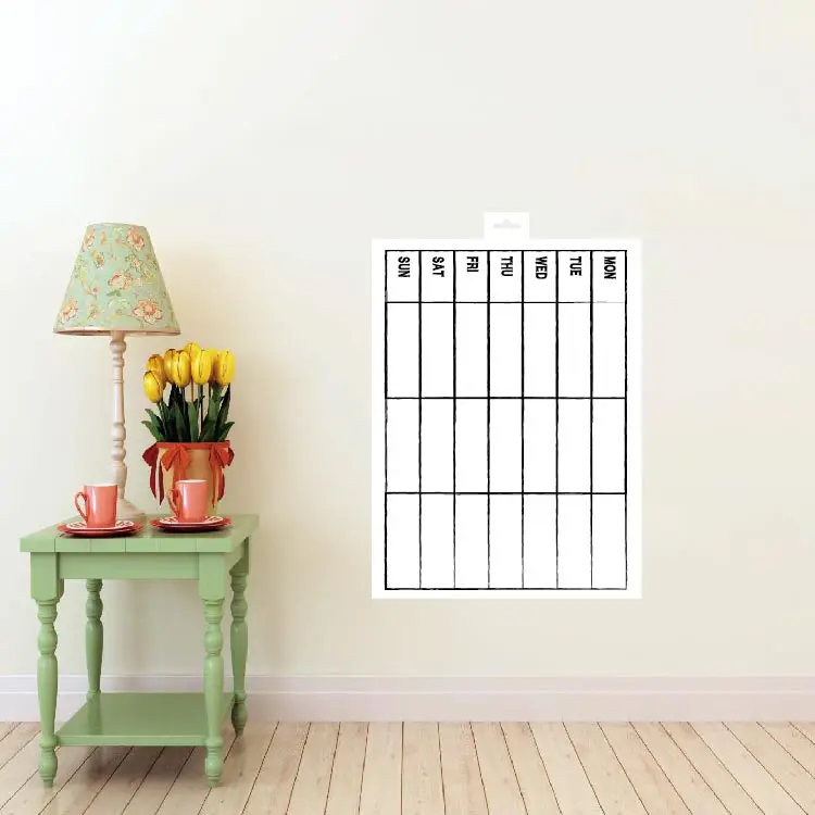 BSCI Dry Erase Weekly Planner magnetic whiteboard sticker Calendar For Refrigerator