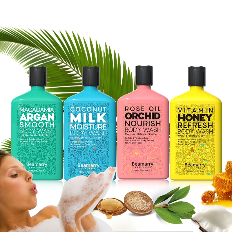 Natural Organic Nourishing Shower Gel Private Label Refreshements goat milk body wash Lightening Whitening Shower Gels