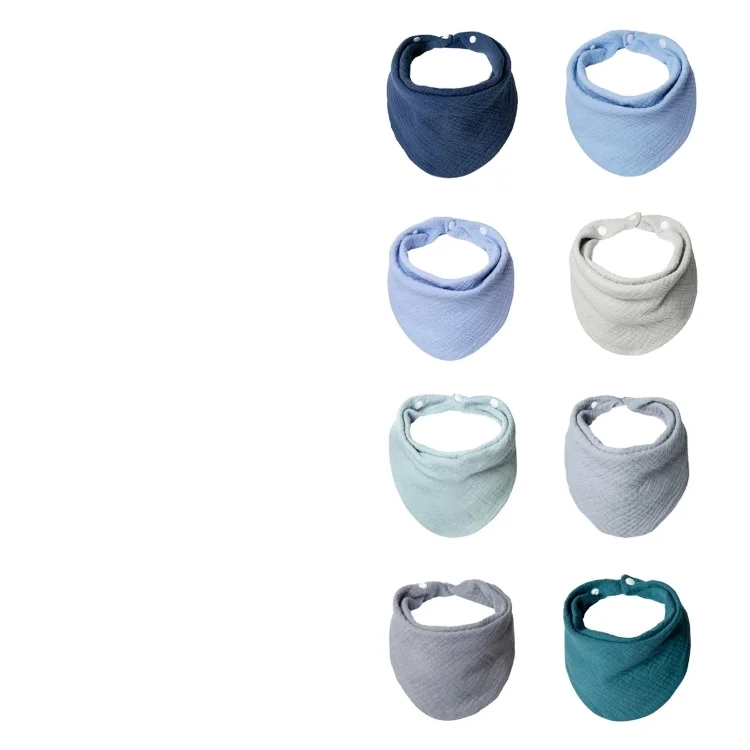 Newborn Soft 100% Cotton Muslin Burp Cloth Feeding Baby Bandana Drool Bibs