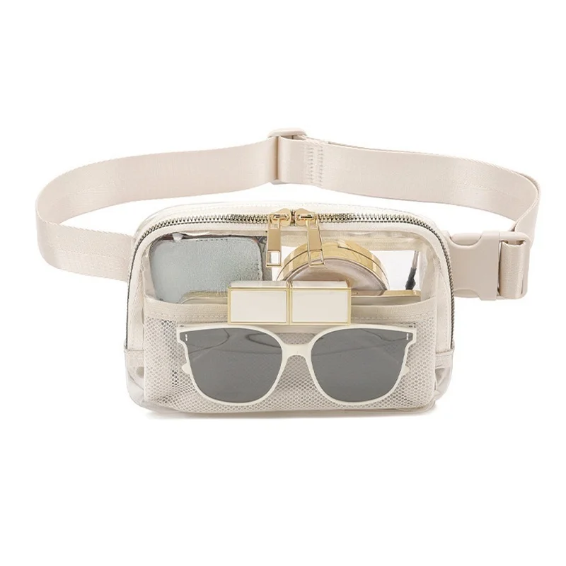Christmas Gift Clear Crossbody Fanny Pack Stadium Approved for Concerts Events Recycled PVC TPU Running Waist Belt Bag Custom