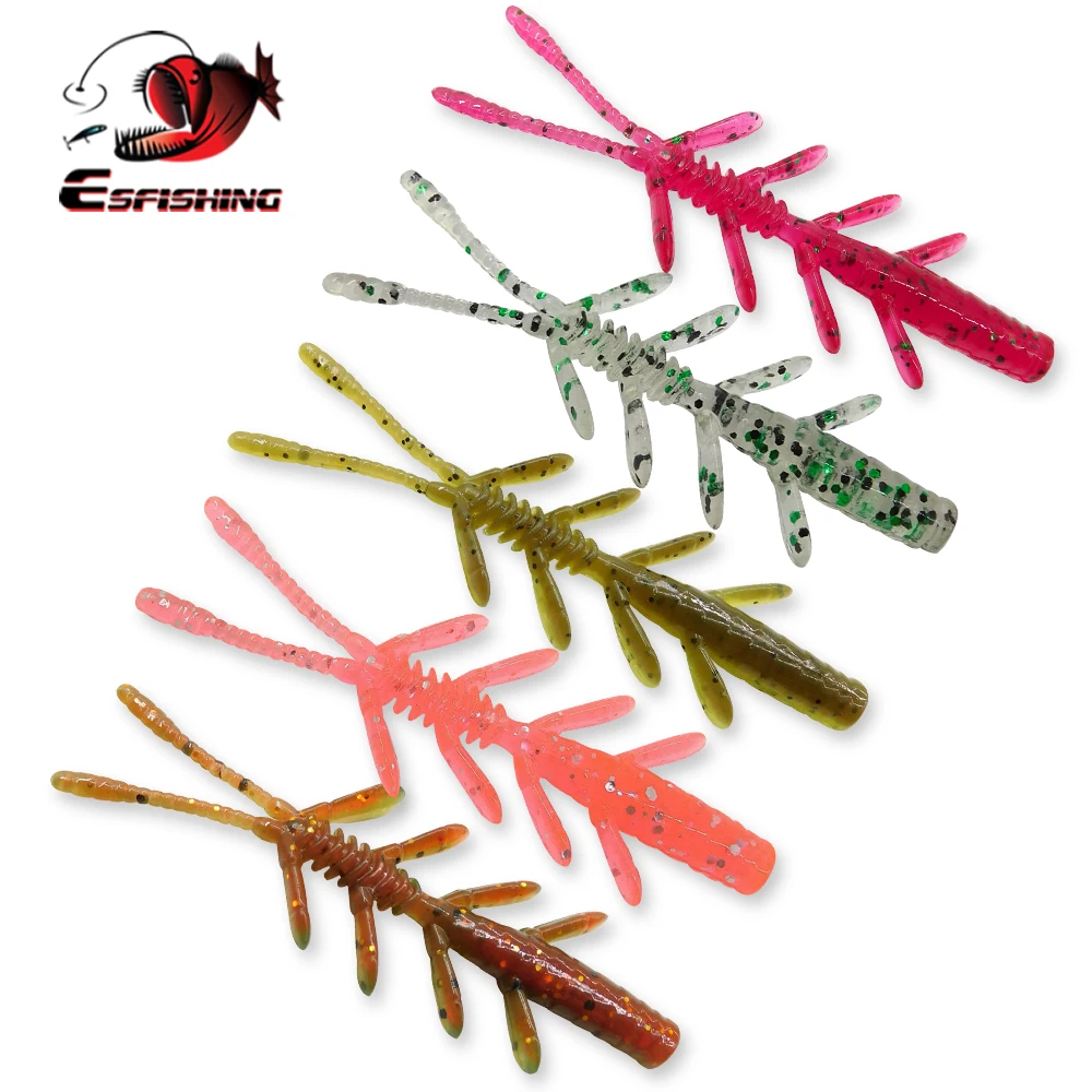 ESFISHING приманка для рыбной ловли, мягкие ножницы Craw 6,5 см, 1 г, расческа, маленькие пластиковые поставщики рыболовных приманок