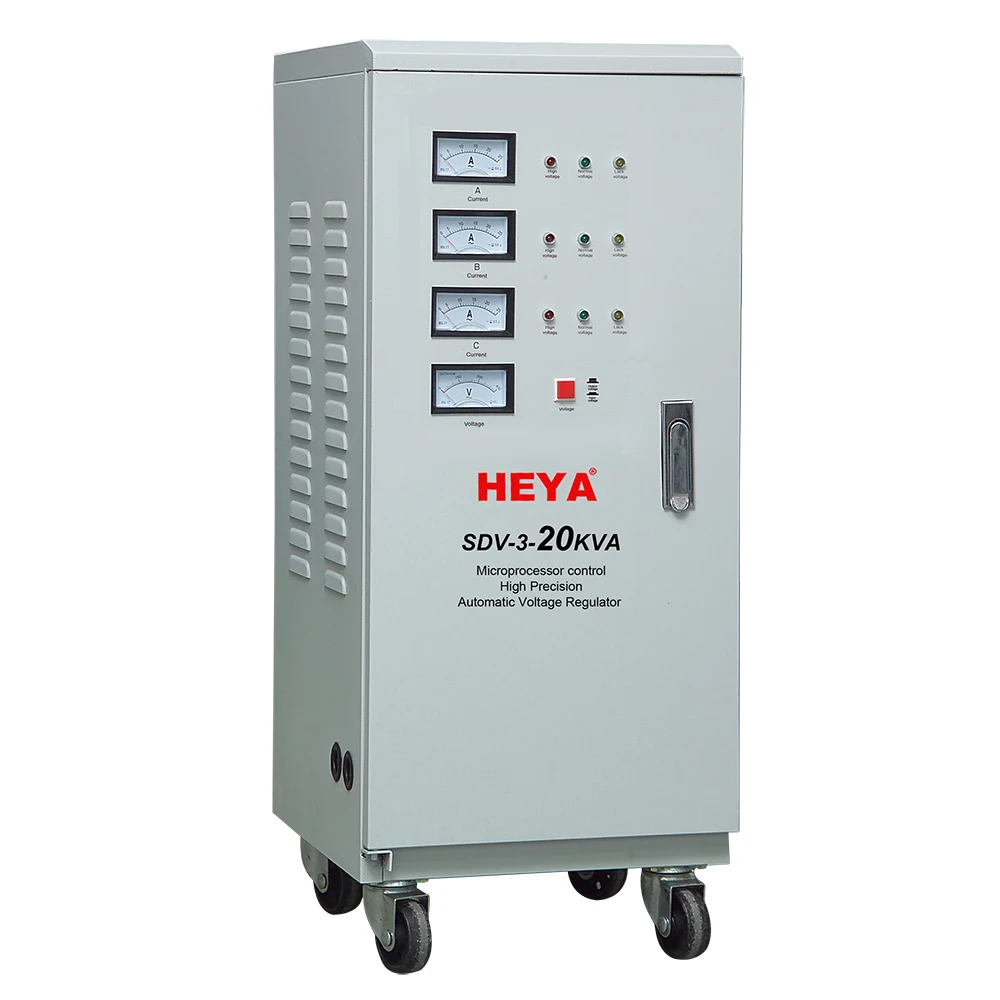 SDV 20kVA Three Phase Servo Control High Accuracy AC Automatic Voltage Regulator/Stabilizer SVC Use 380V Input CE Certified