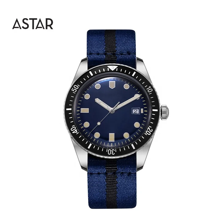 Oem dome sapphire dome 20atm nylon strap 904l stainless steel diver mechanical automatic vintage watch man for sale
