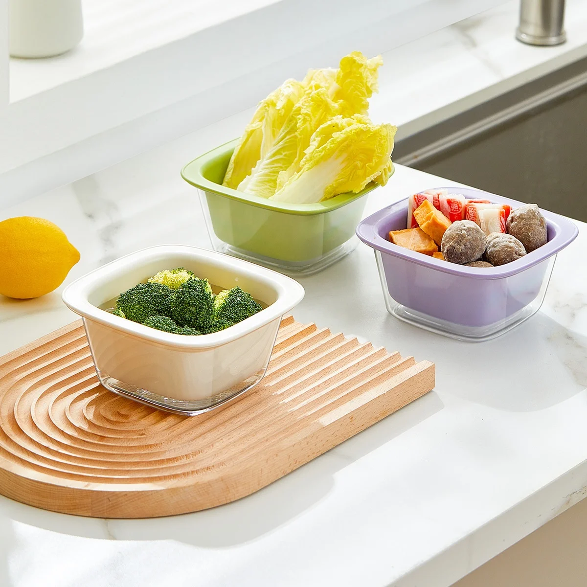 2024 New design Household fruit dish washing basin Drain basket kitchen living room double water filter for basket basket