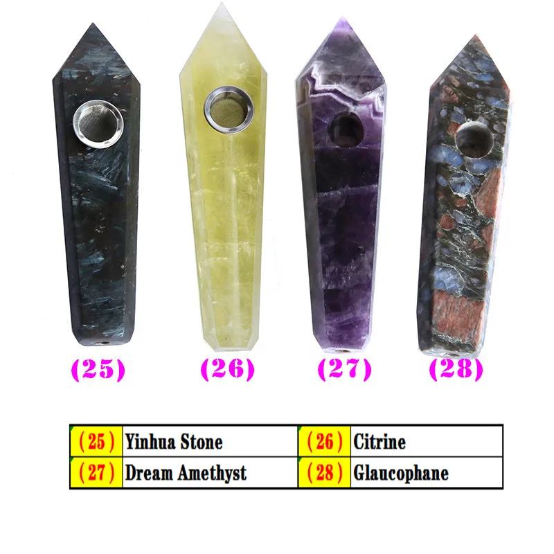Wholesale high quality natural quartz stone crystal smoking pipes weed accessories