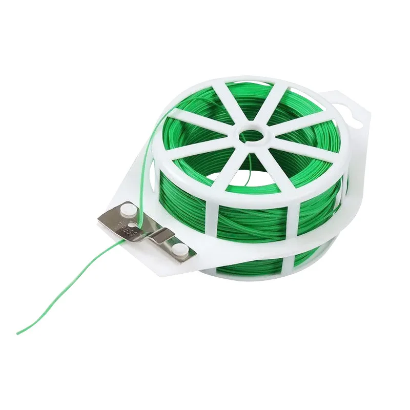 2023 оцинкованная мягкая и тонкая садовая связующая проволока с ПВХ покрытием хорошего качества/Поворотная проволока/40 м * диаметр 1