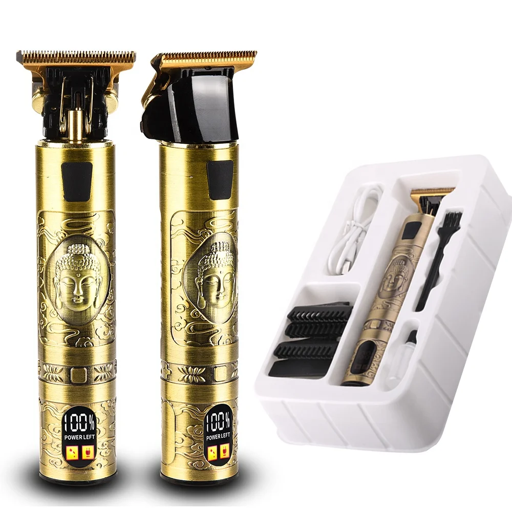 New hot hair clipper selling high quality LCD power supply display electric cordless barber professional barber pusher