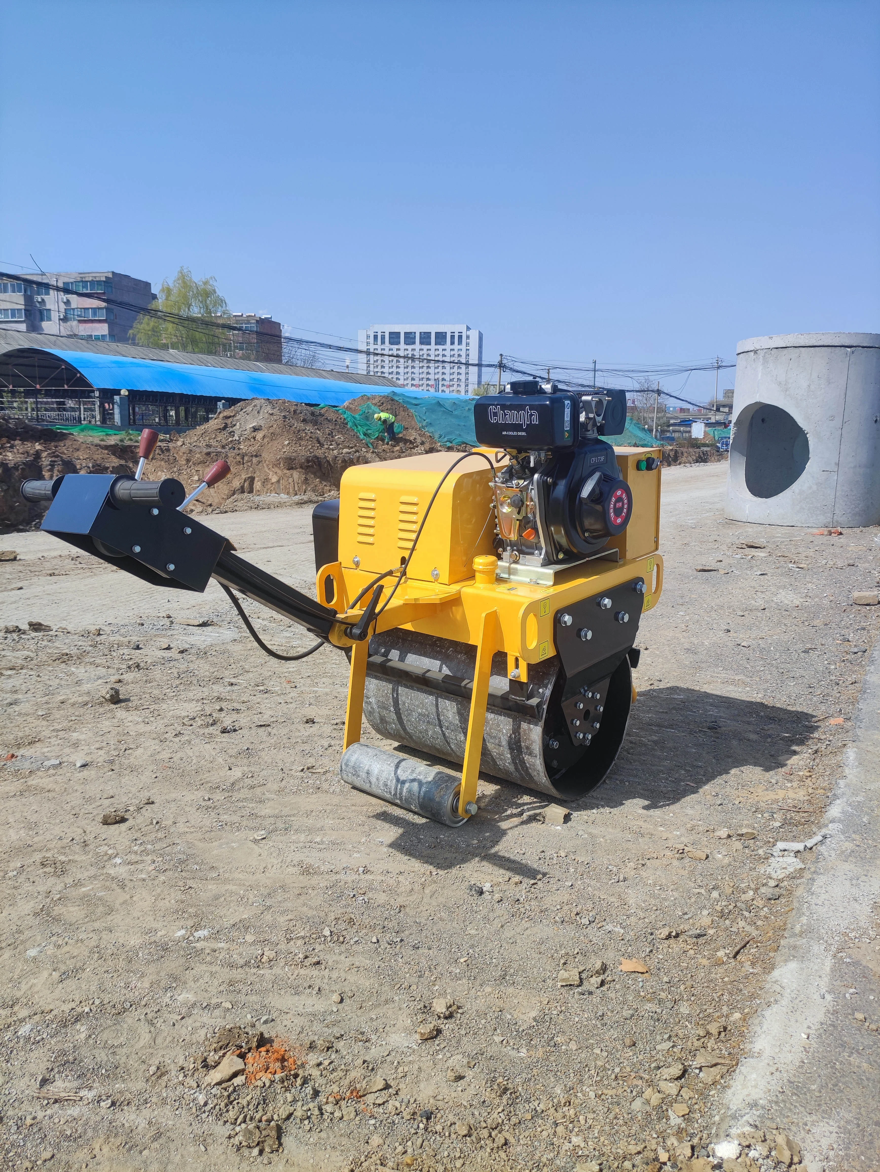 330kg 550kg single drum portable road roller compactor Building Road Construction machine