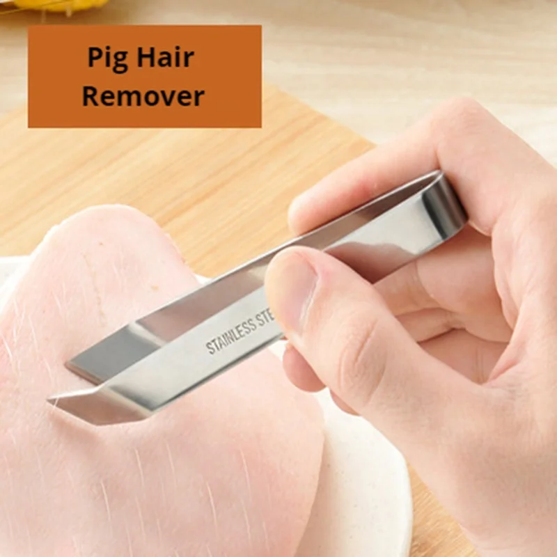 Kitchen Gadget Flat 430 Stainless Steel Pliers Salmon Remover Slanted Edge Fish Bone Tweezers