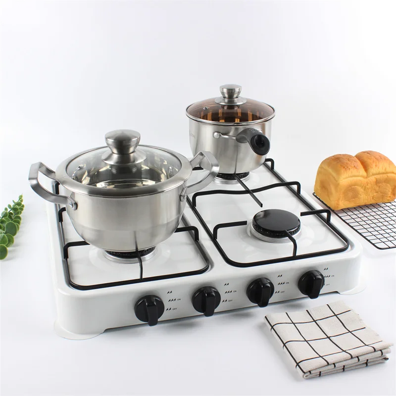 New Design Durable Windproof Portable Butane Cook Top Gas Stove 4 Burner Without Cylinder